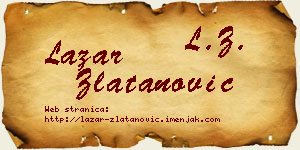 Lazar Zlatanović vizit kartica